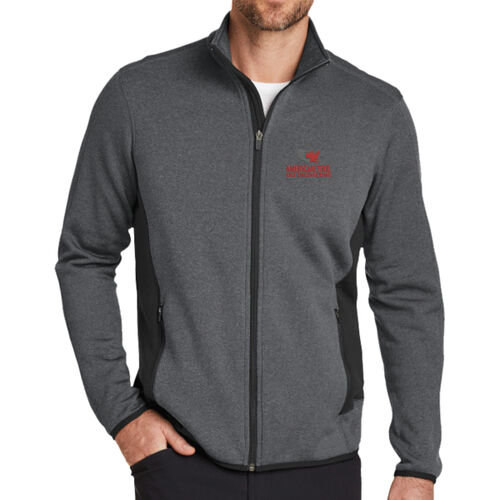Light - Full Zip Heather Stretch Fleece Jacket Thumbnail