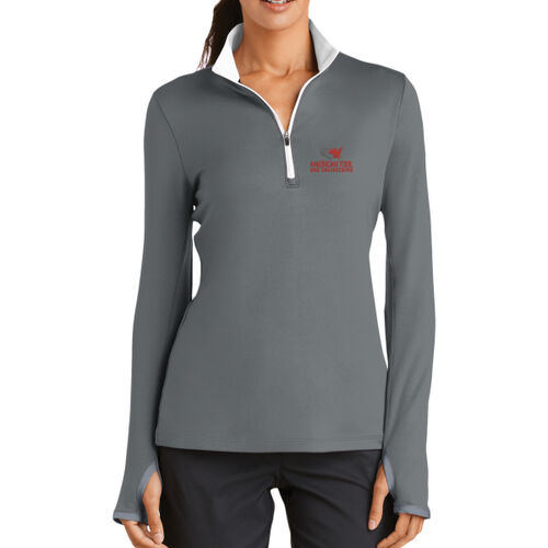 Dark - Ladies Dri FIT Stretch 1/2 Zip Cover Up Thumbnail