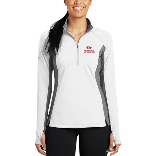 Dark - Ladies Sport Wick ® Stretch Contrast 1/2 Zip Pullover Thumbnail