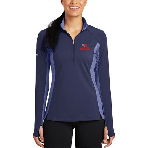 Light - Ladies Sport Wick ® Stretch Contrast 1/2 Zip Pullover Thumbnail