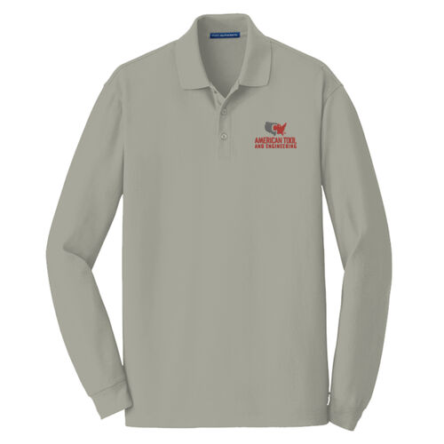 Dark  - EZCotton ® Long Sleeve Polo Thumbnail